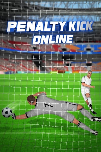 A soccer game with a player in a grey uniform trying to block a penalty kick.